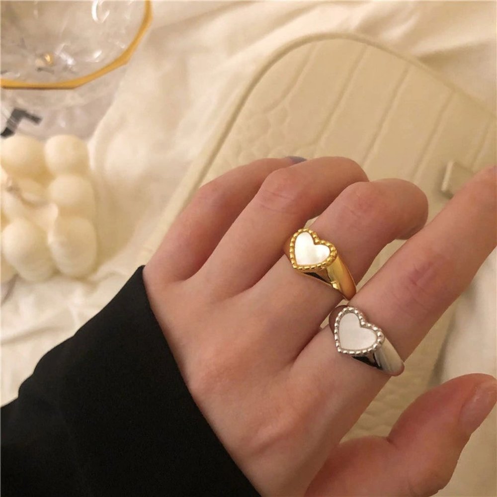 *NEW 925 Sterling Silver Heart Adjustable Ring I - Picture 4 of 9